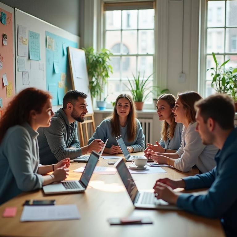 Équipe Horizon Digital en brainstorming au studio